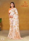 White Special Vol 6 By Kashvi Dull Moss Printed Sarees Wholesale Price In Surat